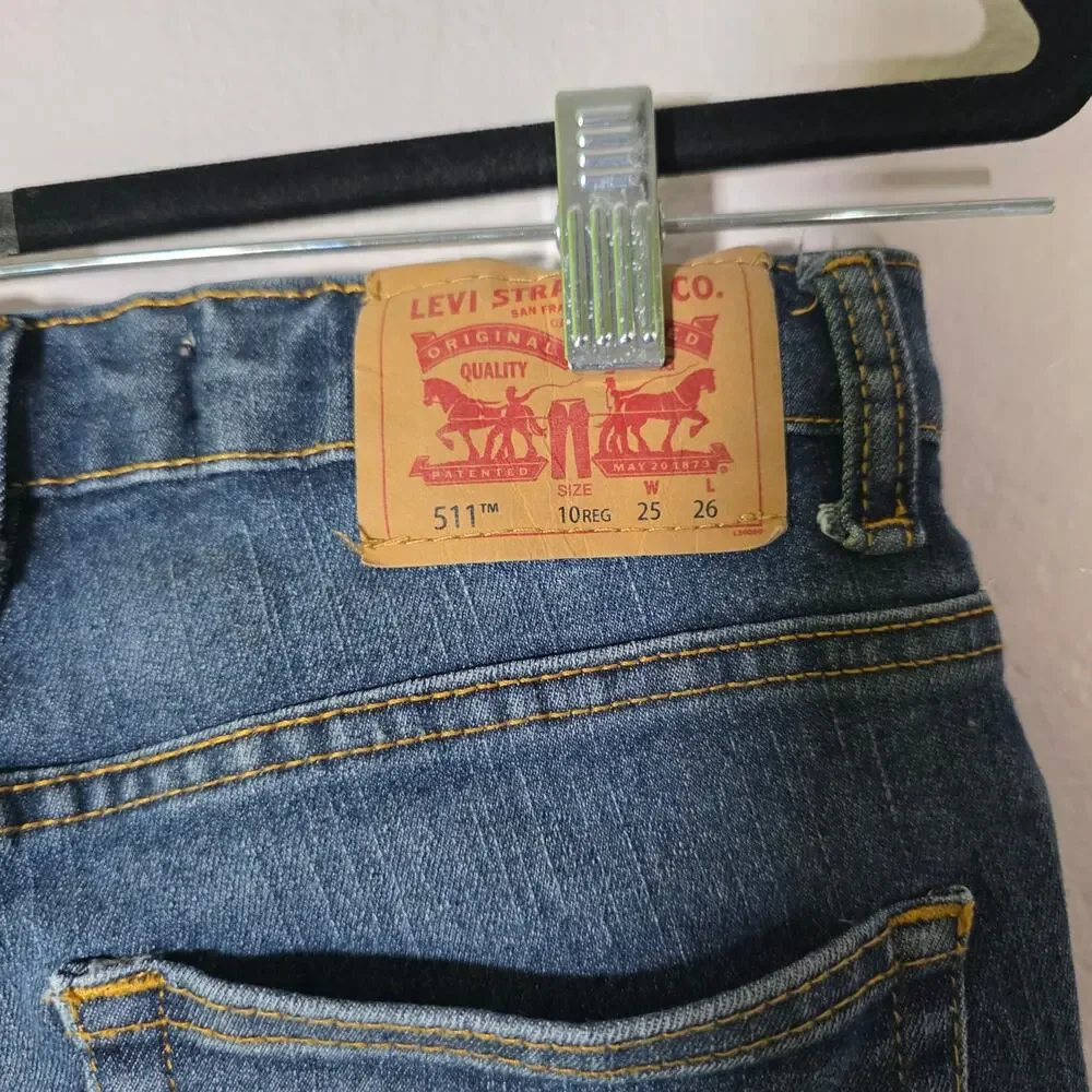 Levi’s 511 Big Boys Slim Fit Jeans Size 10 Regular Dark Wash